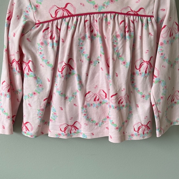 TBBC 2T Pink Long Sleeve Baby Top with Bow & Wreath Print - Picture 4 of 5